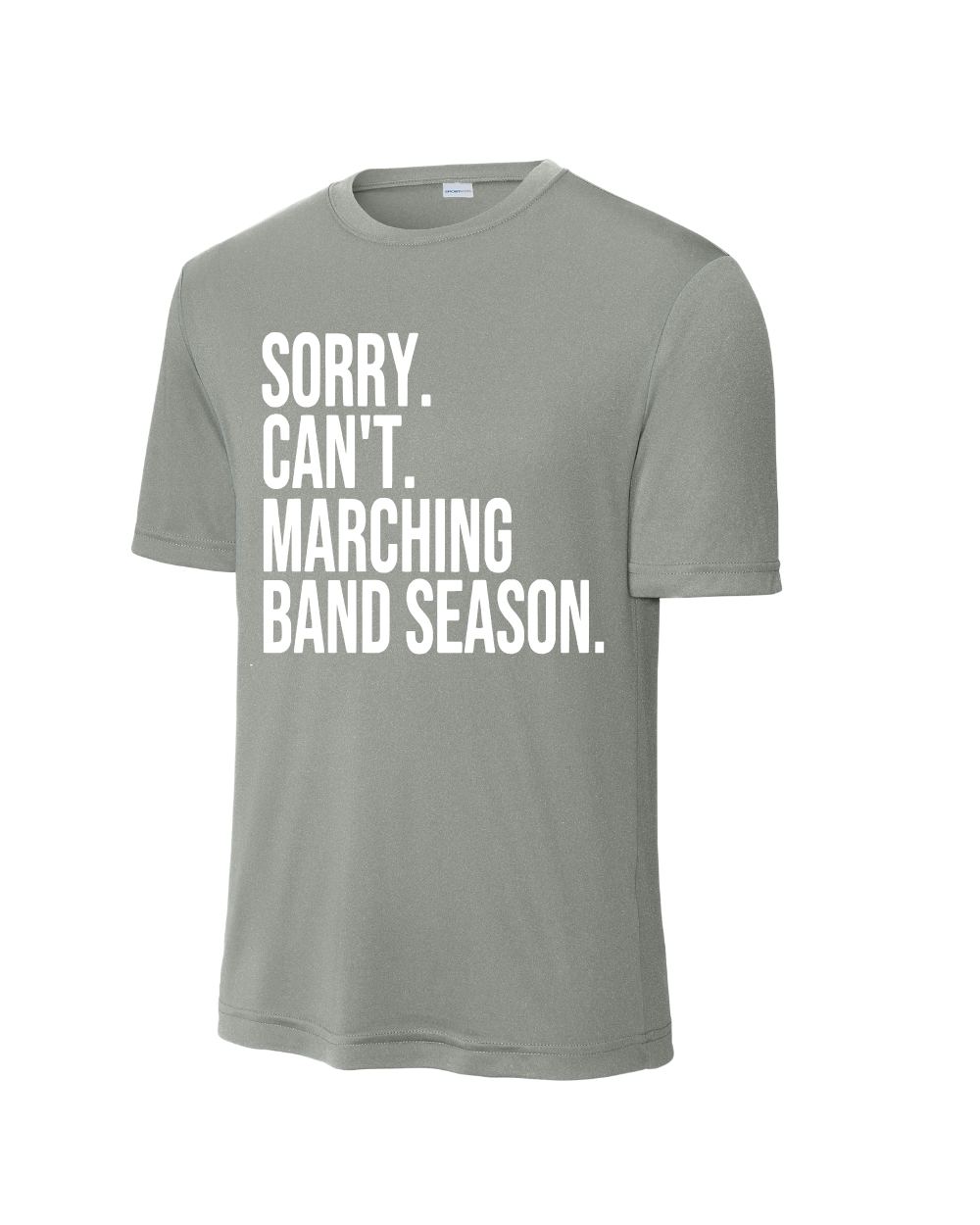 PHS Band Chaperone- PHS Band Sorry Cant... - Grey Concrete Heather Performance Tee