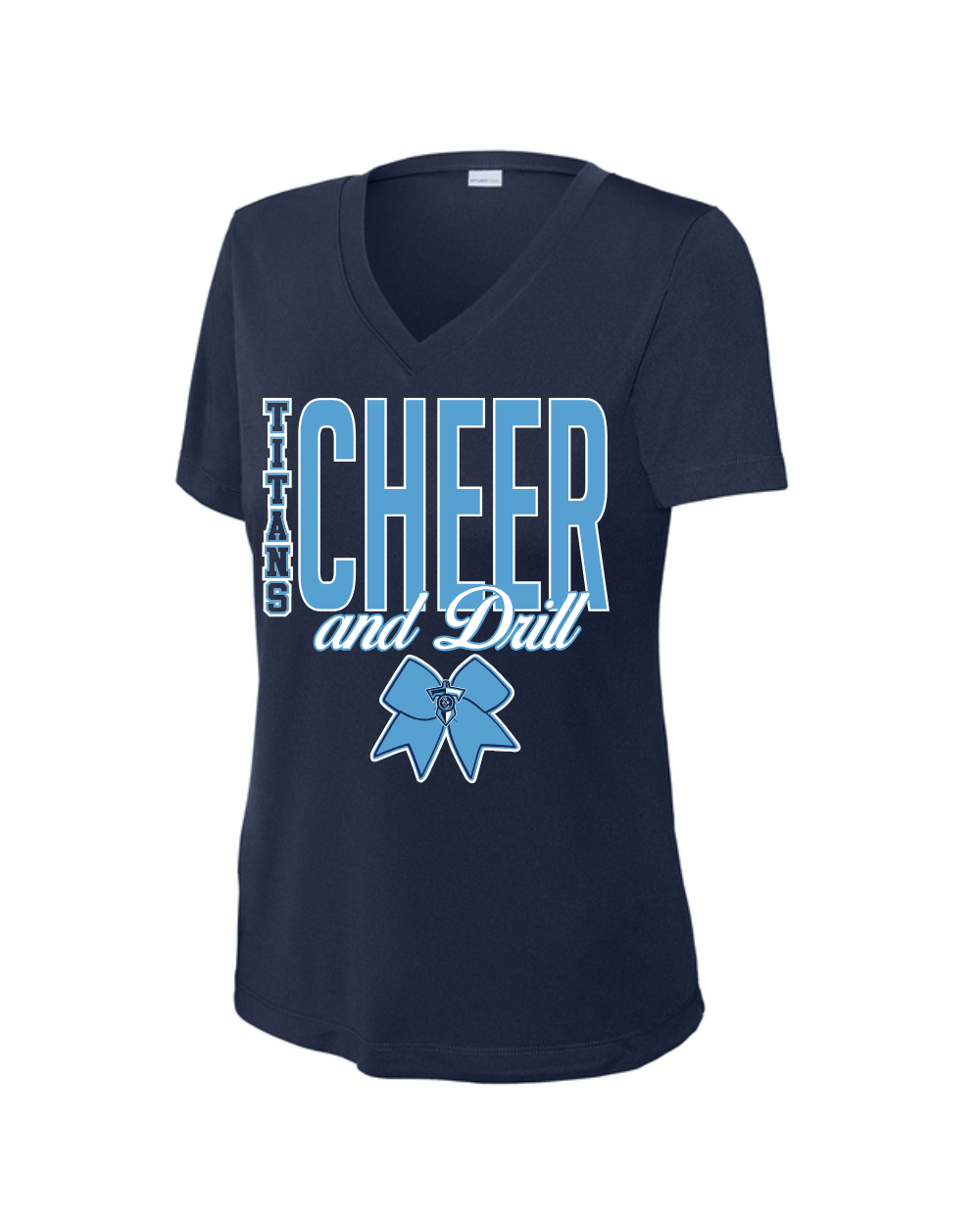 Shadow Creek Titans- Shadow Creek Cheer Ladies Vneck Short Sleeve Performance Tee