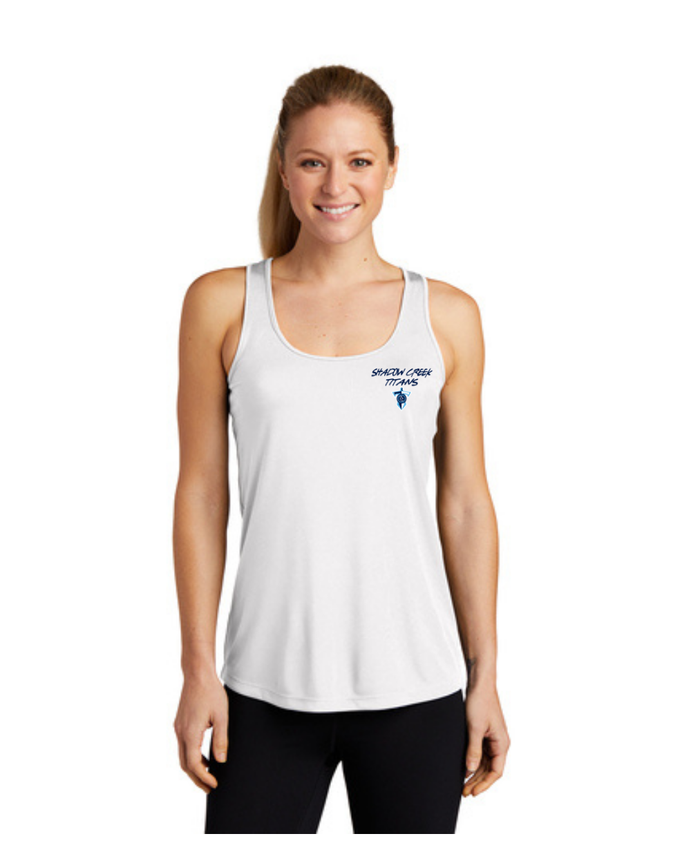 Shadow Creek Titans-They Not Like Us- Ladies Racerback Tanktop-Navy