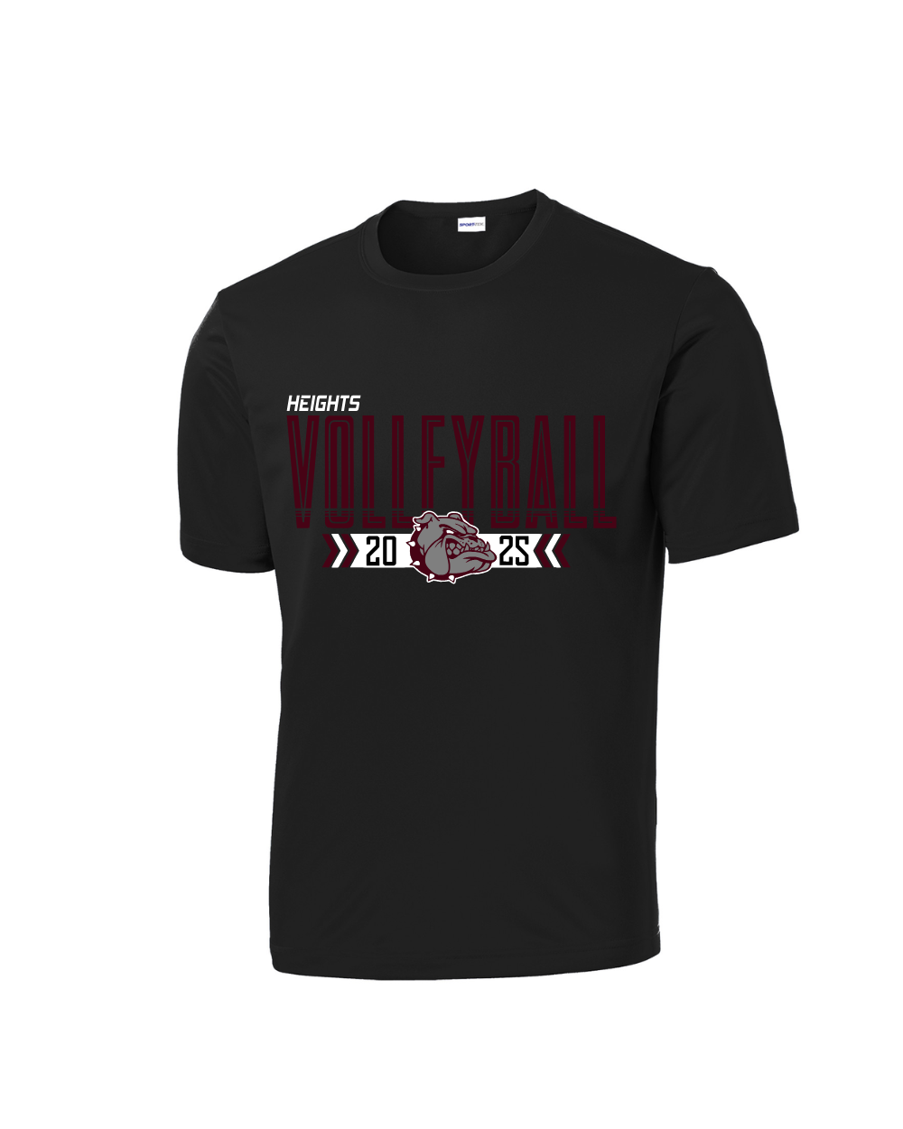 Heights Volleyball-Heights VB Performance Tee- Black