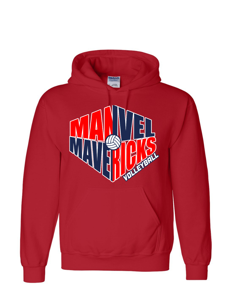 Mavericks Volleyball- Manvel Mavericks Volleyball Cotton blend Hoodie