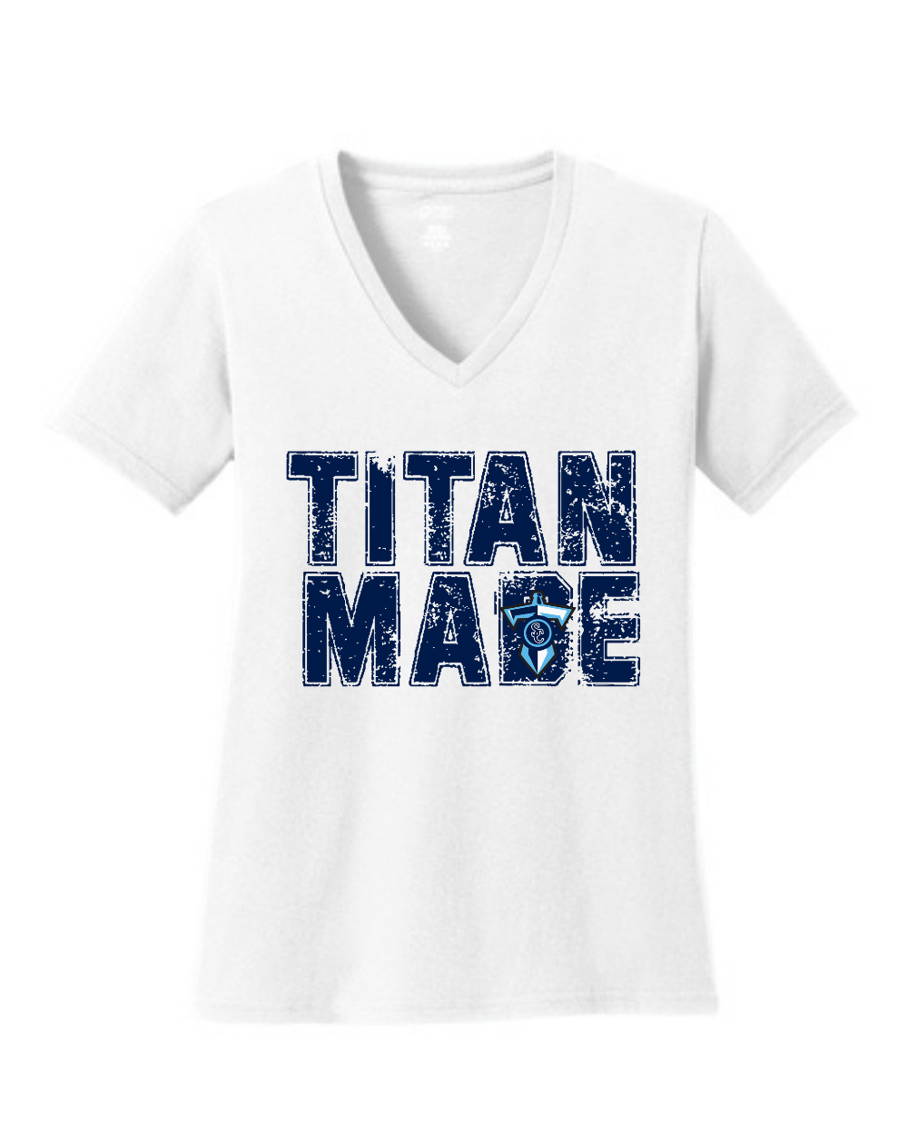 Shadow Creek Titans- Titans Made Ladies Vneck Cotton Tee