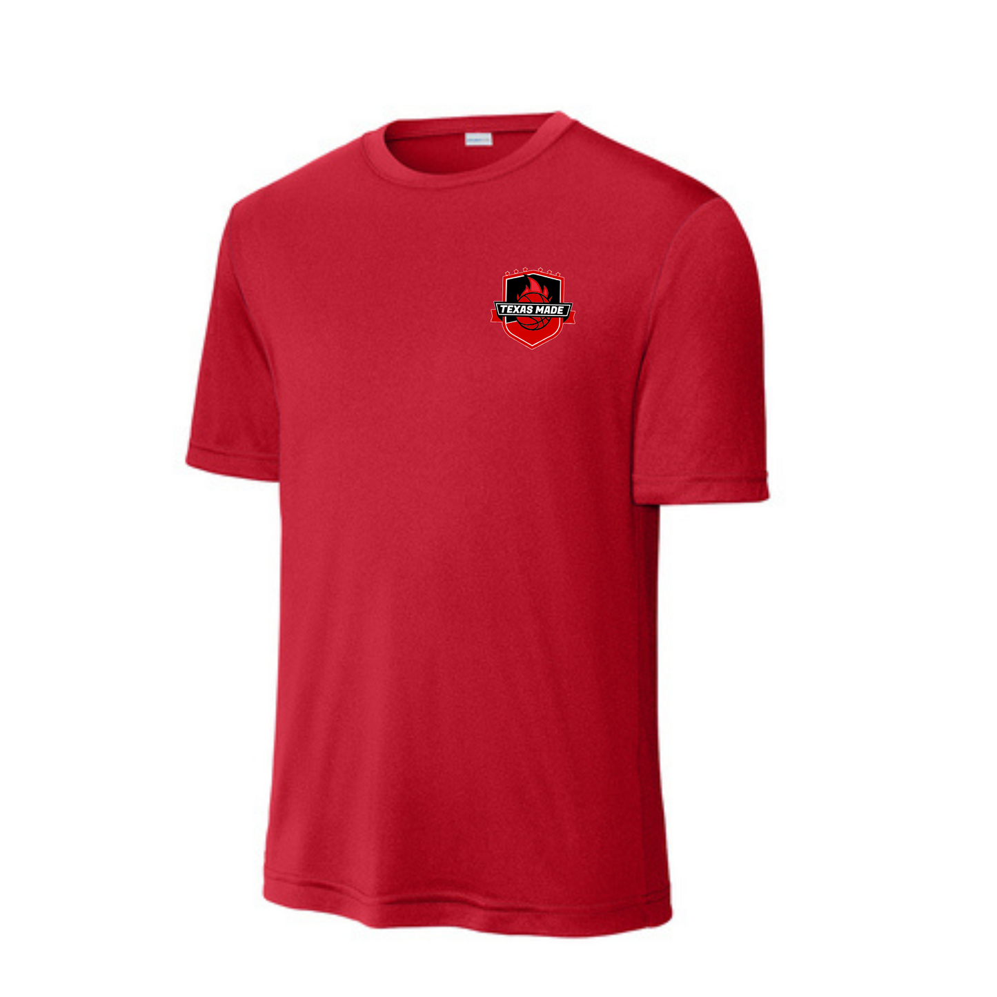 Texas Made - Small Logo- Red Performance Tee