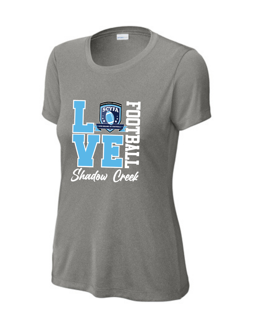 Shadow Creek Titans- Love Football Ladies Short Sleeve Performance Tee