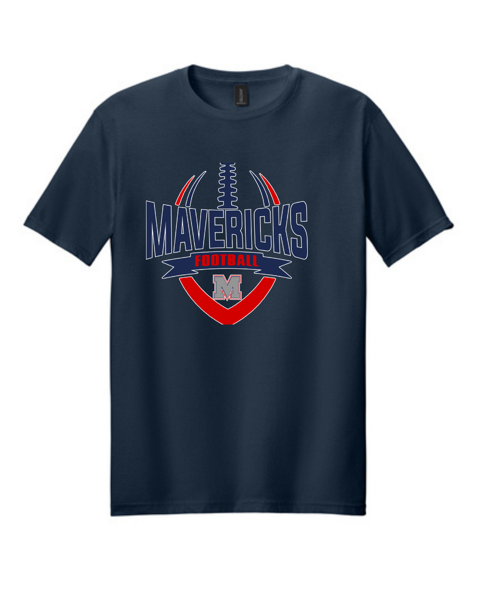 Manvel Football- Mavericks Football Cotton Tee