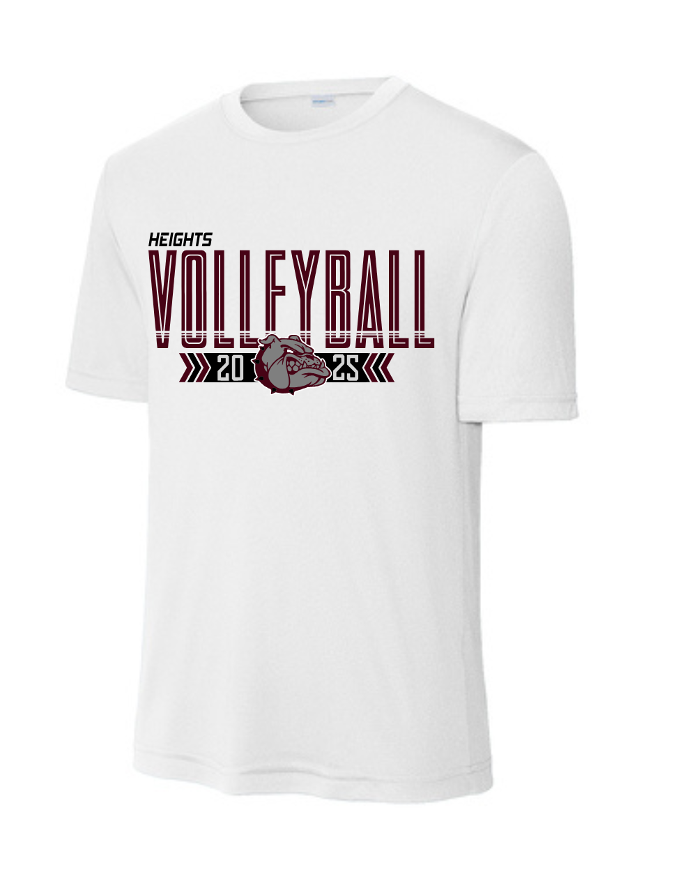 Heights Volleyball-Heights VB Performance Tee- White