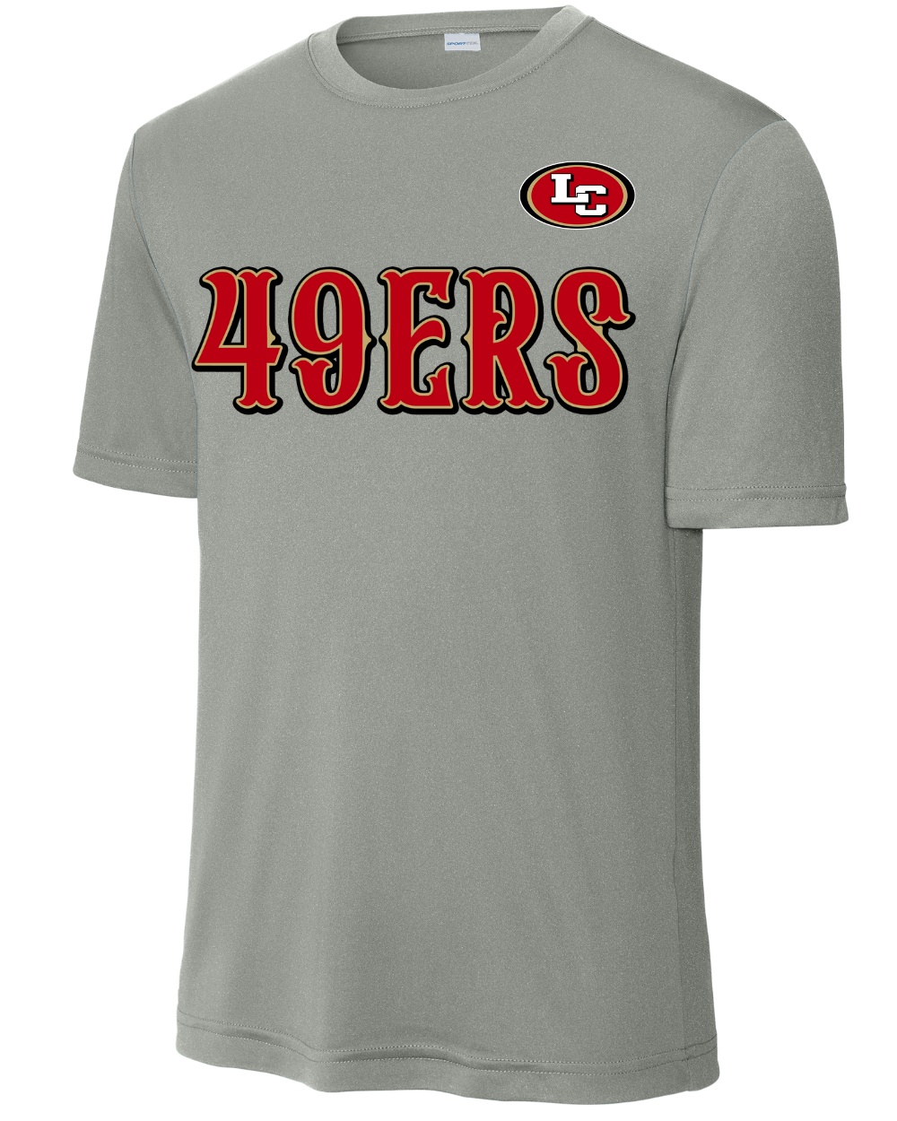 League City 49ers-49Ers- Performance Tee- Grey
