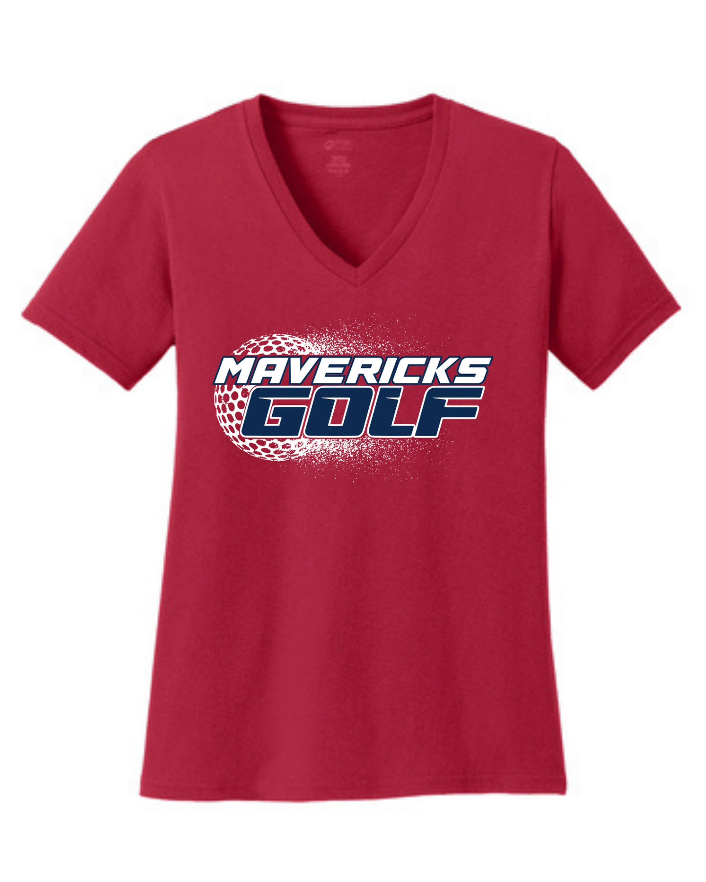 Manvel Golf - Maverick Golf Ladies Vneck Cotton Tee