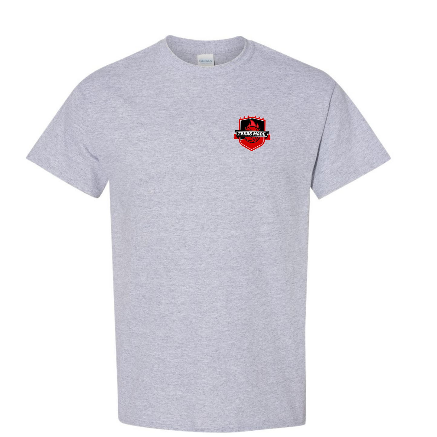 Texas Made - Small Logo- Grey Cotton Tee
