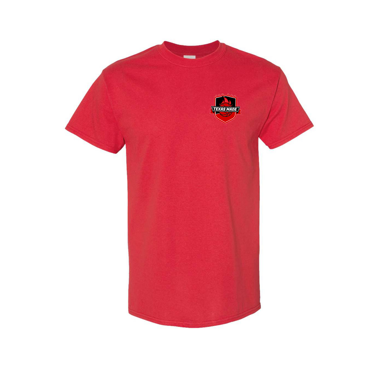 Texas Made - Small Logo- Red Cotton Tee