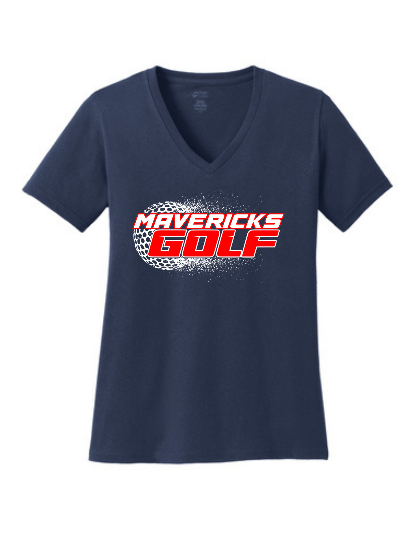 Manvel Golf - Maverick Golf Ladies Vneck Cotton Tee