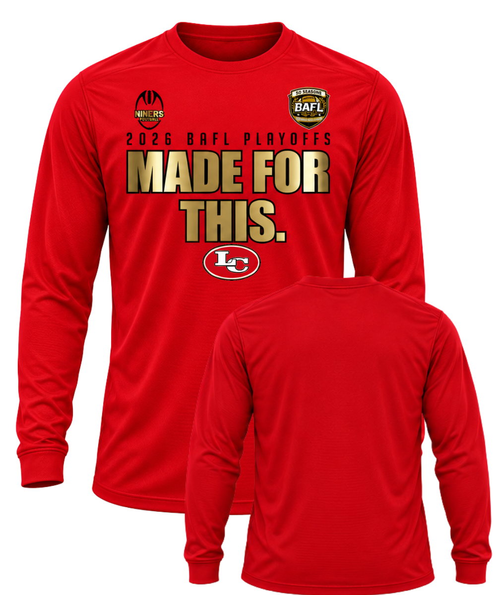 League City 49ers- Playoff Tee 2026- Long Sleeve Performance Tee