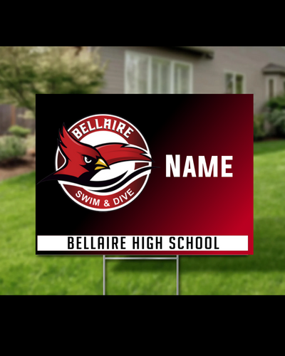 Bellaire HS - Swim and Dive Yard Sign