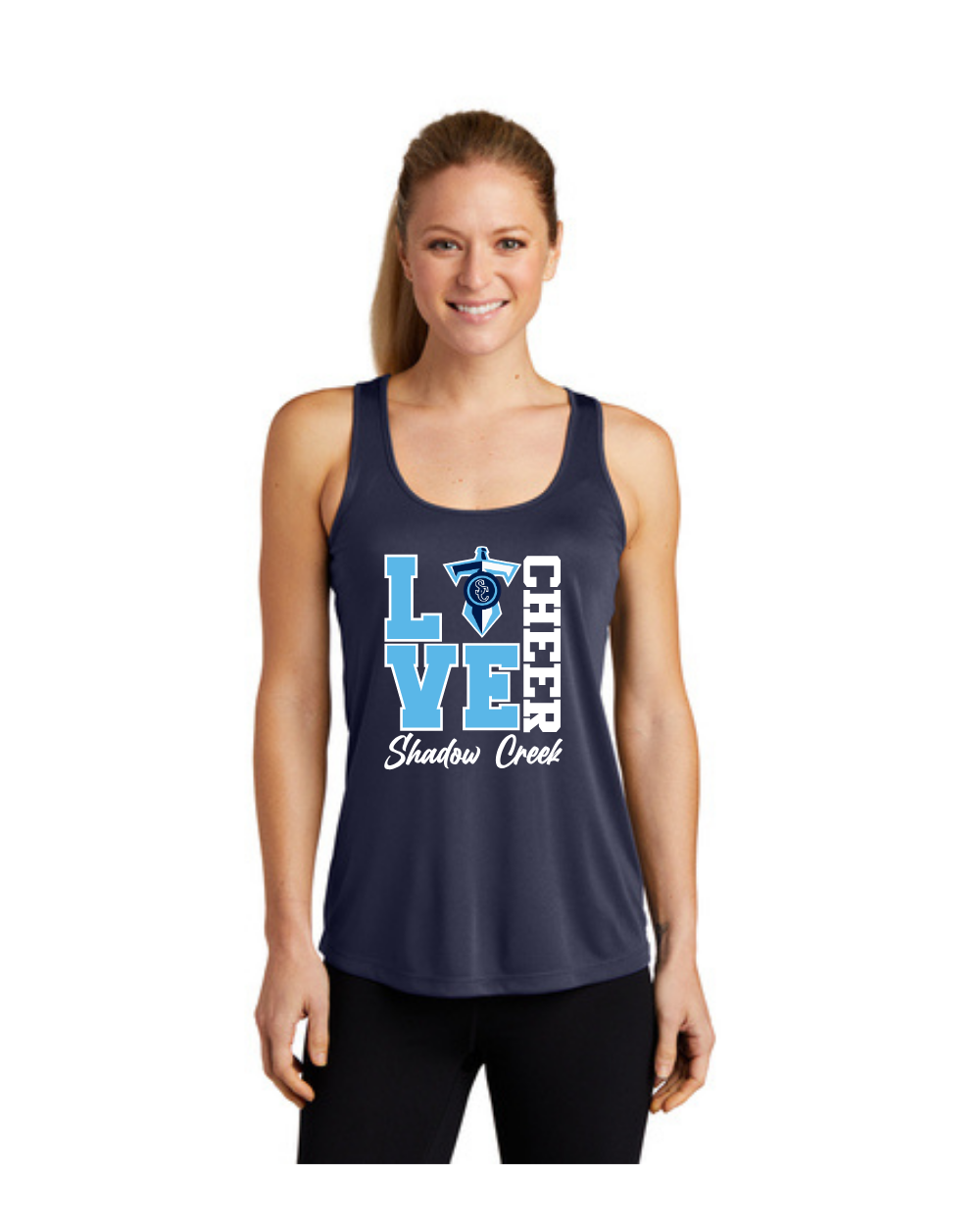 Shadow Creek Titans-Love Cheer- Ladies Racerback Tanktop