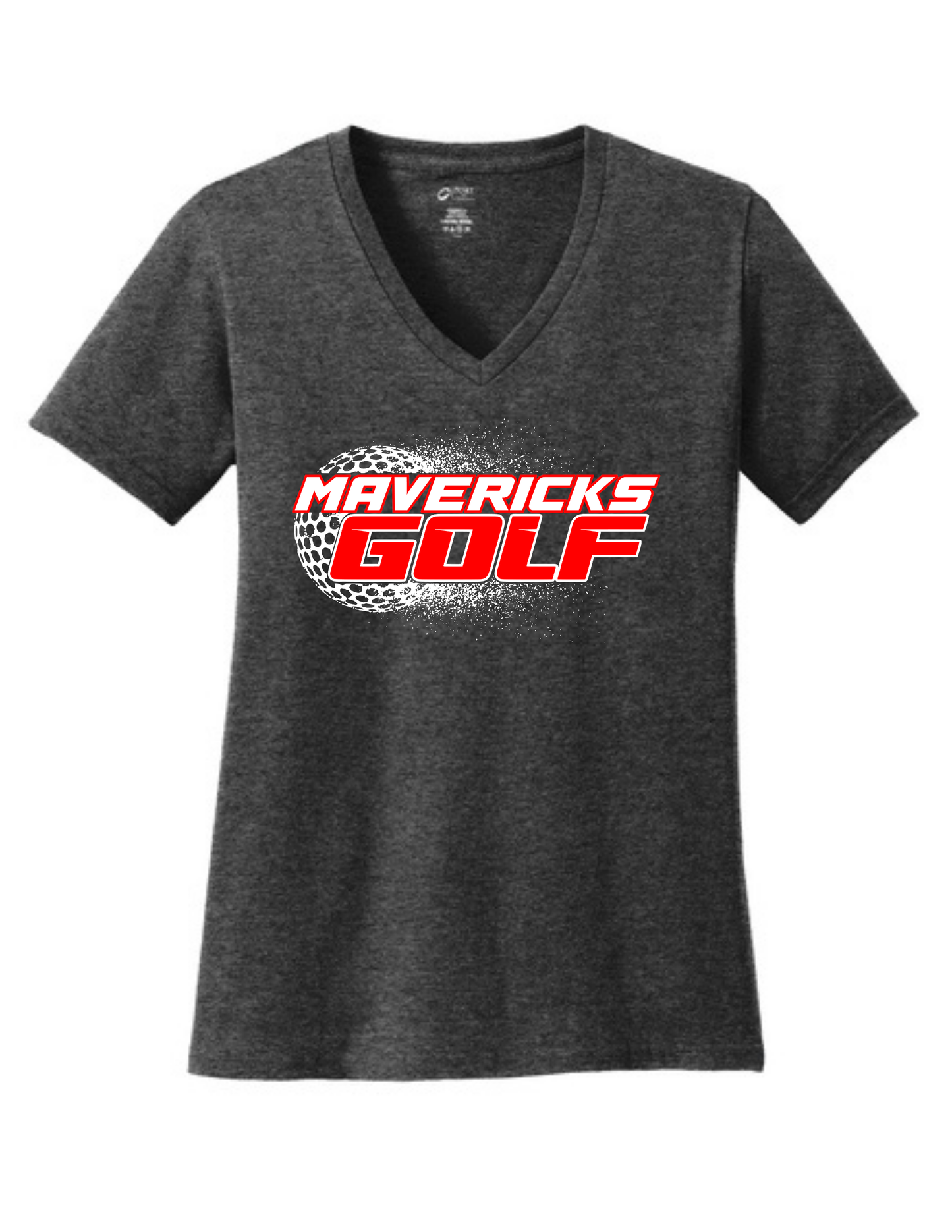 Manvel Golf - Maverick Golf Ladies Vneck Cotton Tee