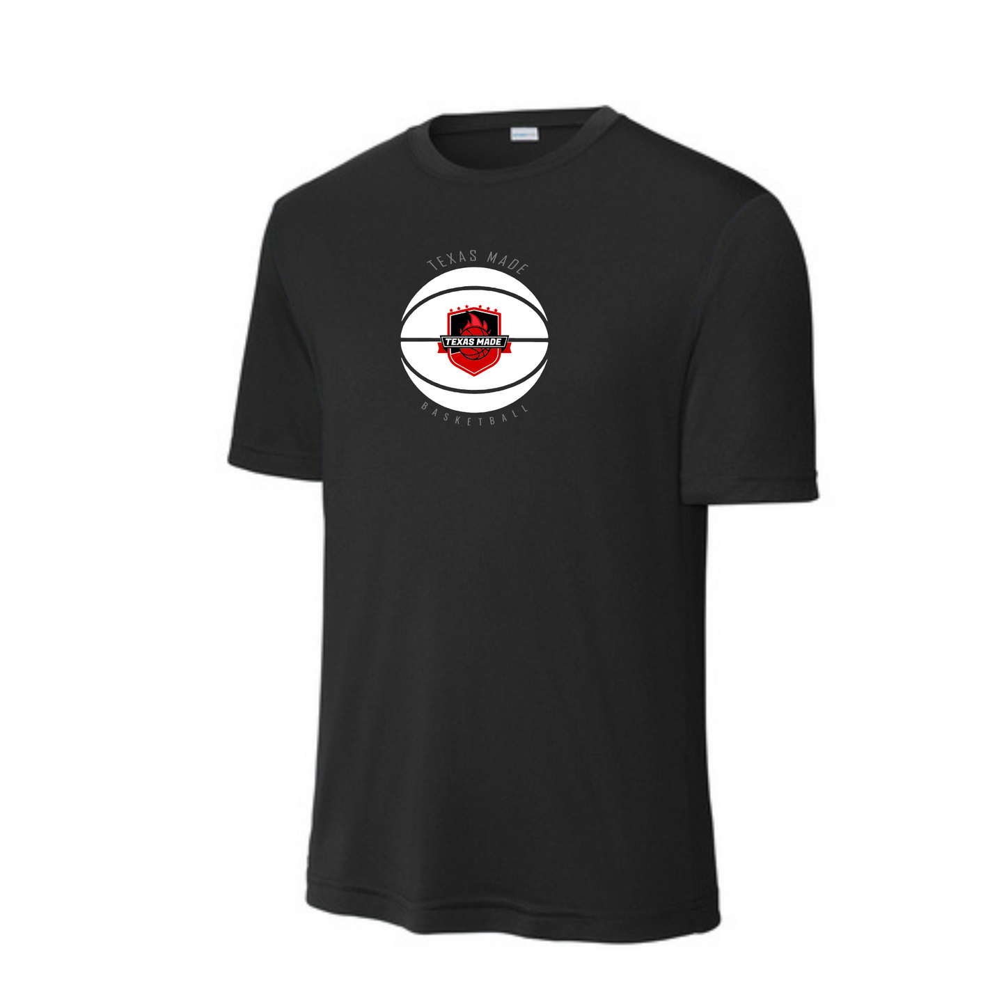Texas Made -TX Made Basketball -Black Performance Tee