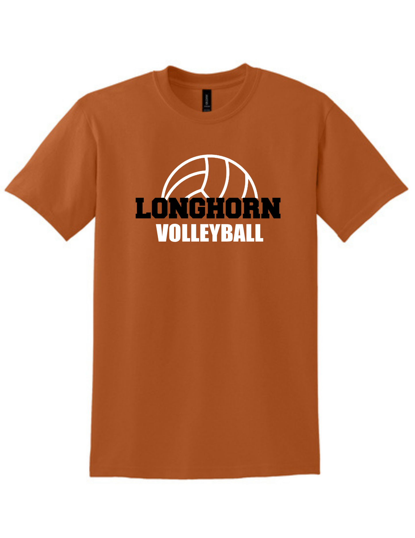 Dobie HS Volleyball - Longhorn Volleyball Logo - Dryblend Cotton Tee