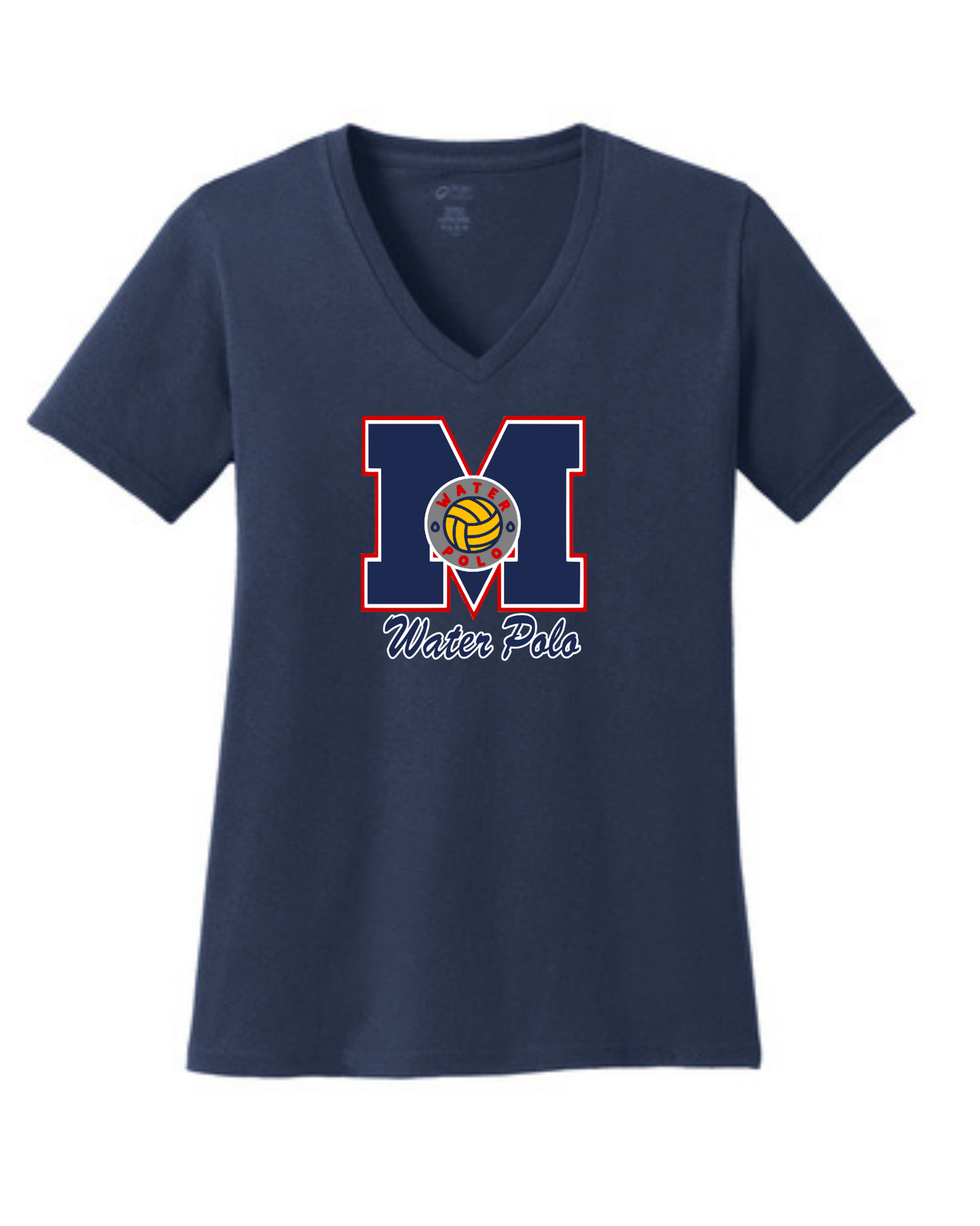 Manvel Water Polo- Mavericks Water Polo Ladies Vneck Cotton Tee
