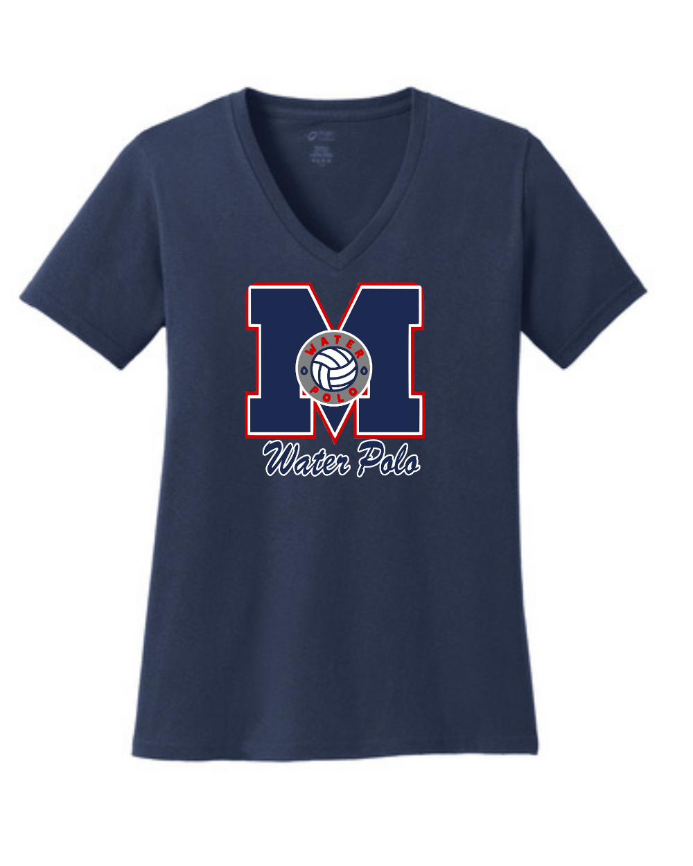 Manvel Water Polo- Mavericks Water Polo Ladies Vneck Cotton Tee