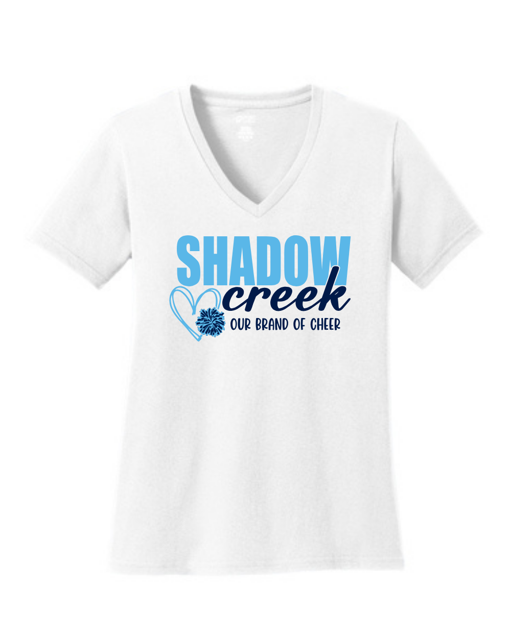 Shadow Creek Titans- Shadow Creek Cheer Ladies Vneck Cotton Tee