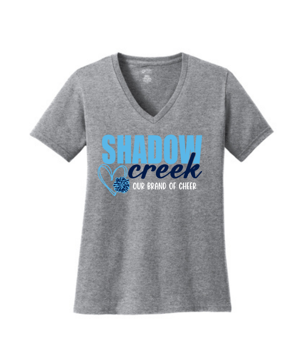 Shadow Creek Titans- Shadow Creek Cheer Ladies Vneck Cotton Tee