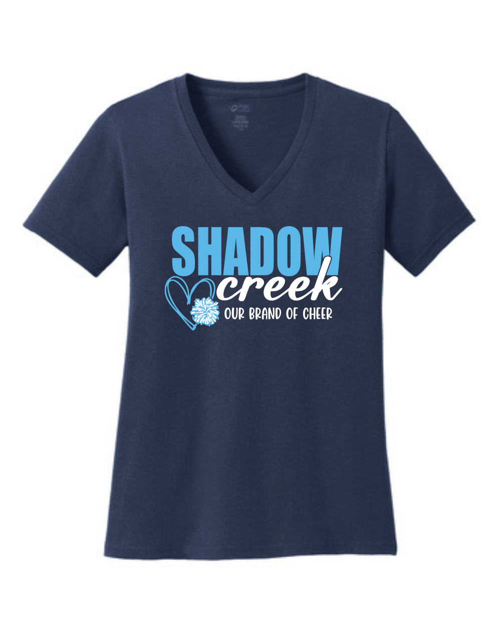 Shadow Creek Titans- Shadow Creek Cheer Ladies Vneck Cotton Tee
