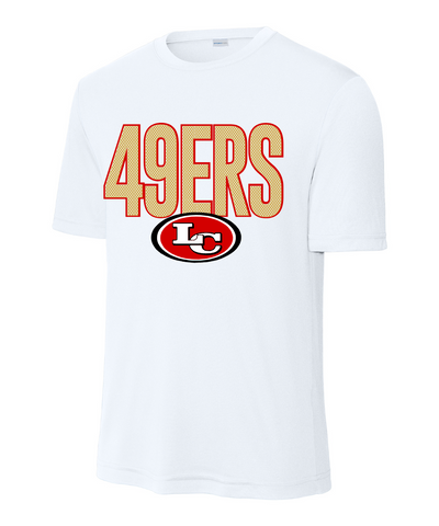 League City 49ers Football & Cheer- Mesh 49ERS Performance Tee - White