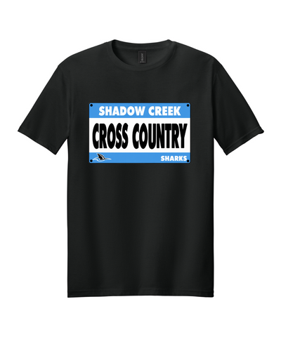 Shadow Creek Cross Country Track & Field - Cross Country BIB Cotton Tee - Black