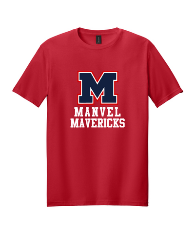 Manvel Football - Big M Manvel Mavericks Cotton Tee