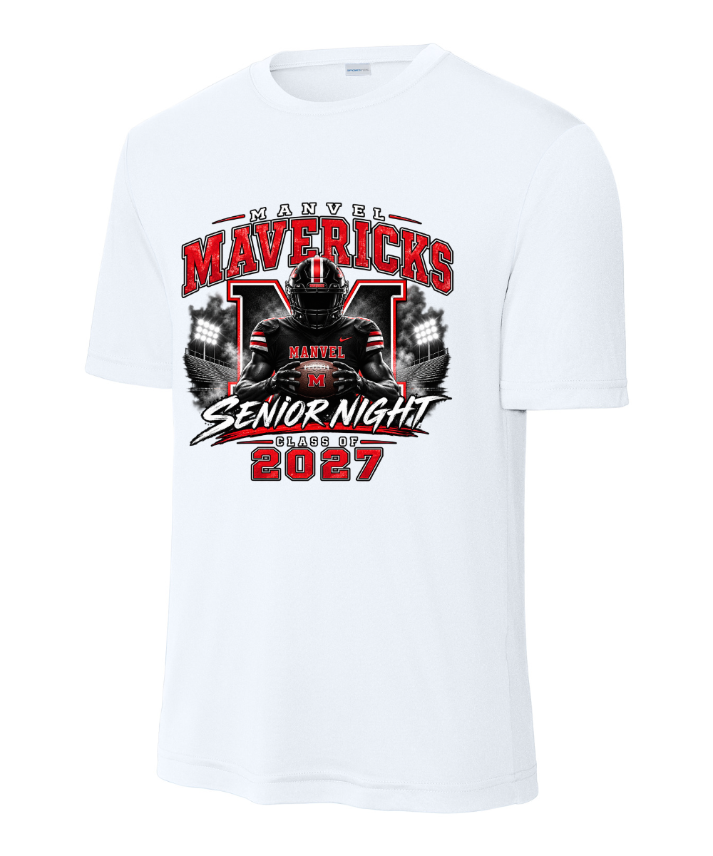 Manvel Football - Mavericks Senior Night Performance Tee