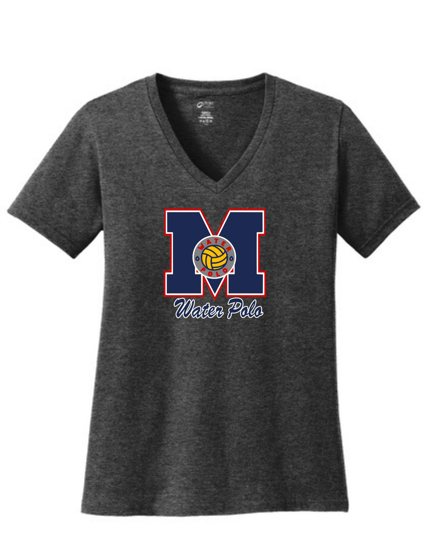 Manvel Water Polo- Mavericks Water Polo Ladies Vneck Cotton Tee