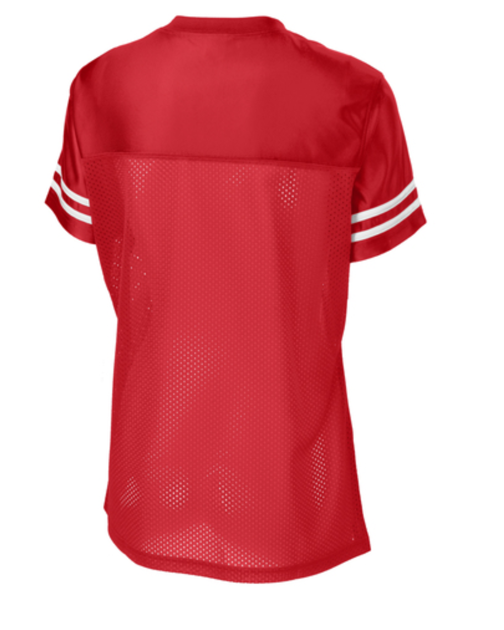 Manvel Football- Glitter Mavericks Football- Ladies fan Jersey- Red