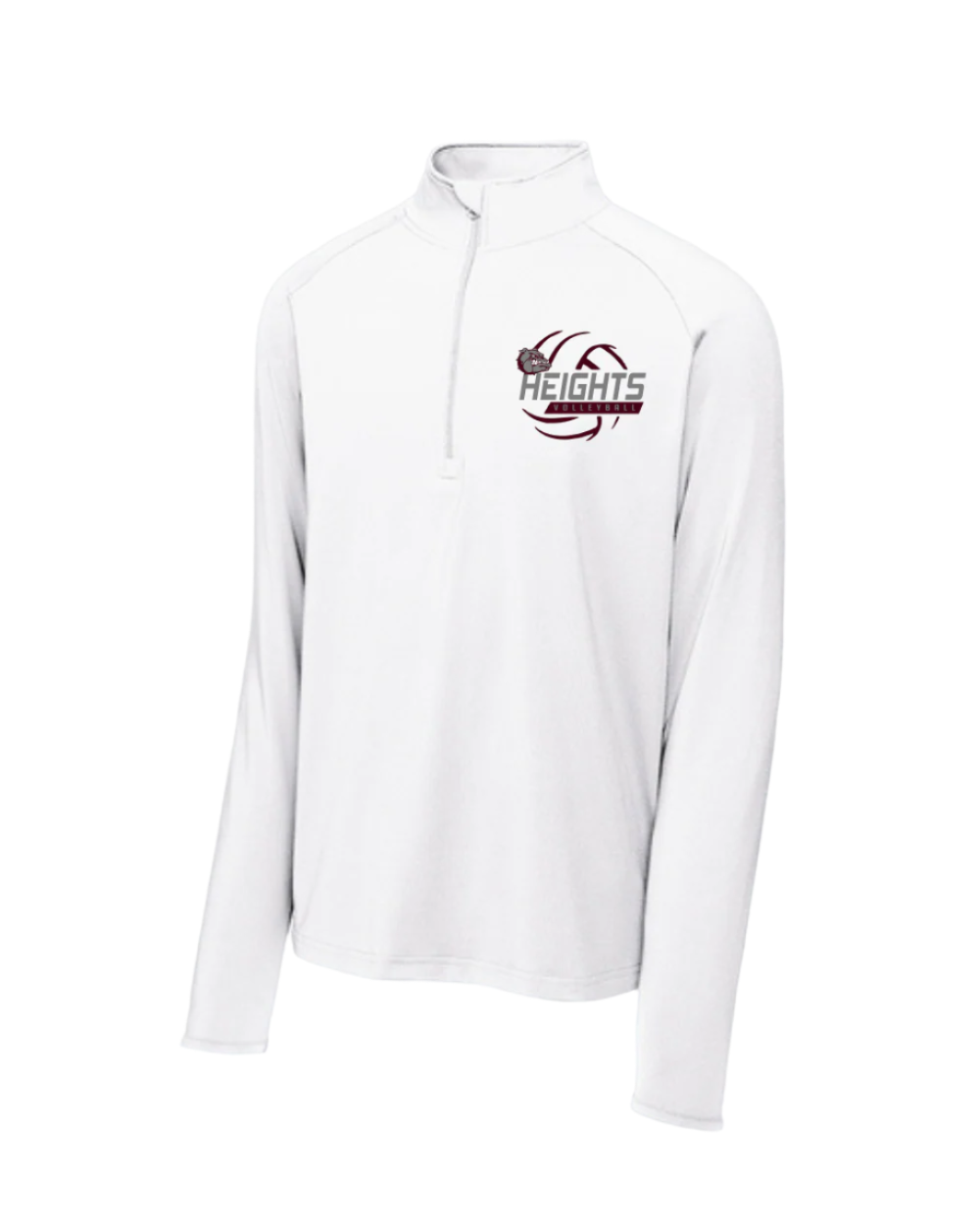 Heights Volleyball- Heights VB Stretch 1/4-Zip Pullover-White