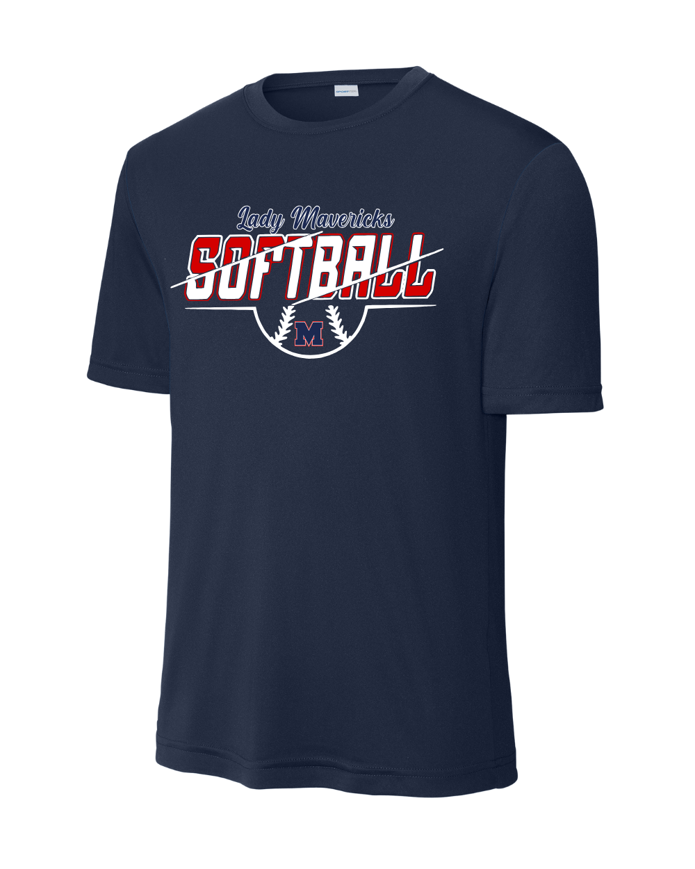 Manvel Softball- Lady Mavericks Softball Short Sleeve Performance Tee