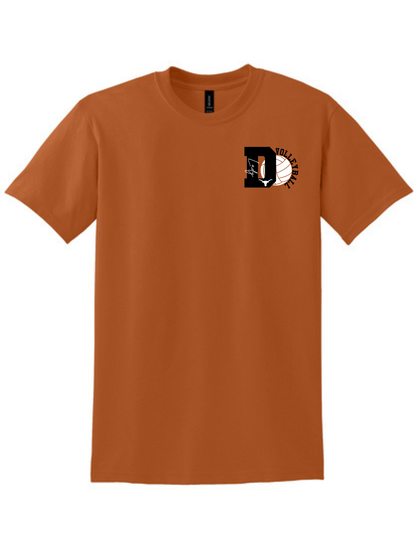 Dobie HS Volleyball - D Volleyball logo - Dryblend Cotton Tee