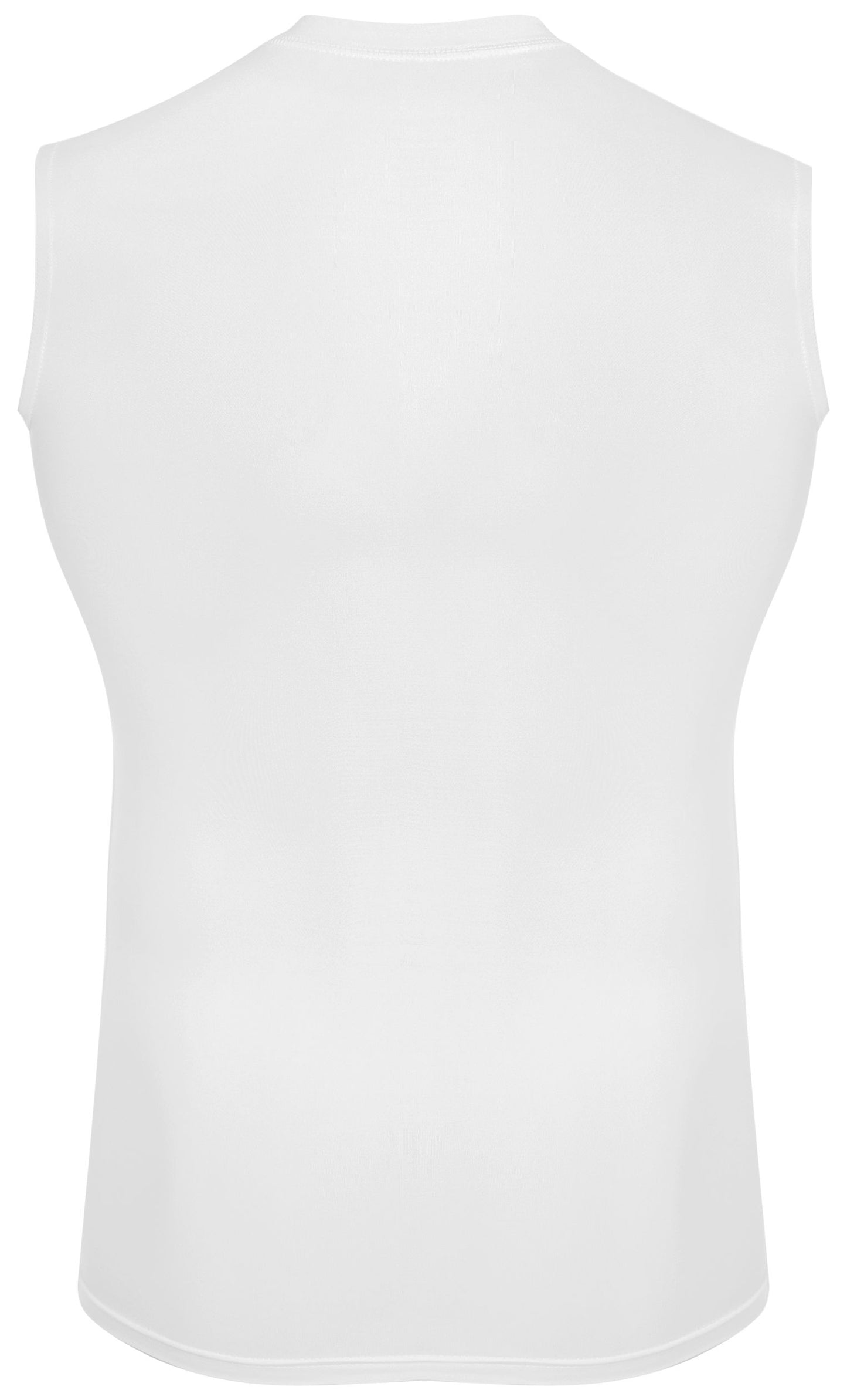 Pearland Powerlifting- Sleeveless Compression Tee- White