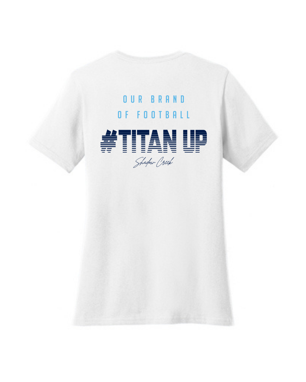 Shadow Creek Titans- Titans Football Ladies Vneck Cotton Tee