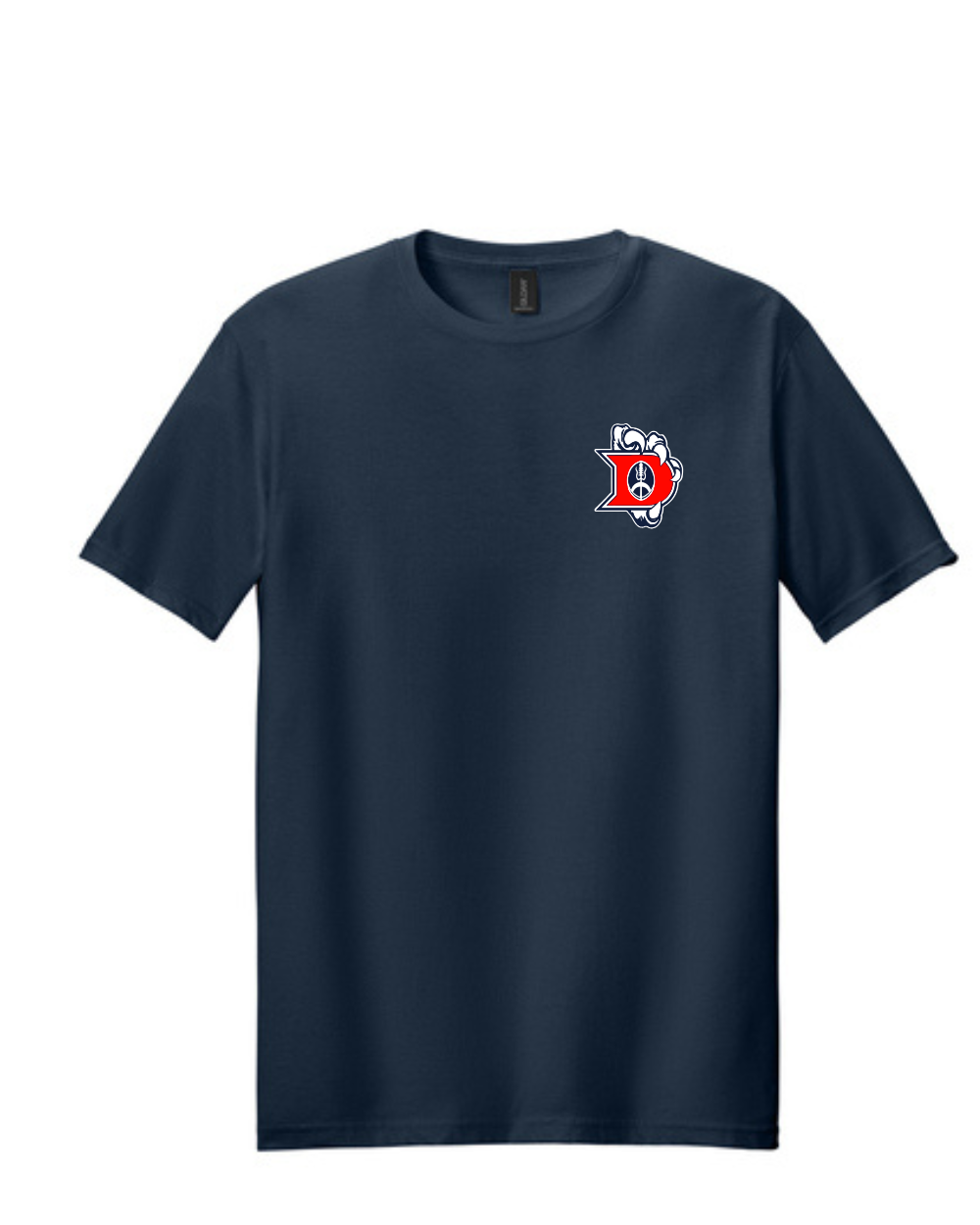 Dawson Football- Iron Sharpens Iron Short Sleeve Cotton Tee- Navy Blue