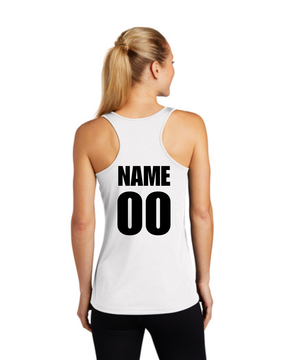 Aguilas Elite- AE Baseball WS Ladies Racerback Tee- White