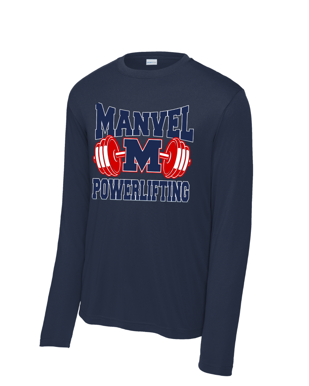 Manvel Powerlifting - Manvel Powerlifting Long Sleeve Performance Tee