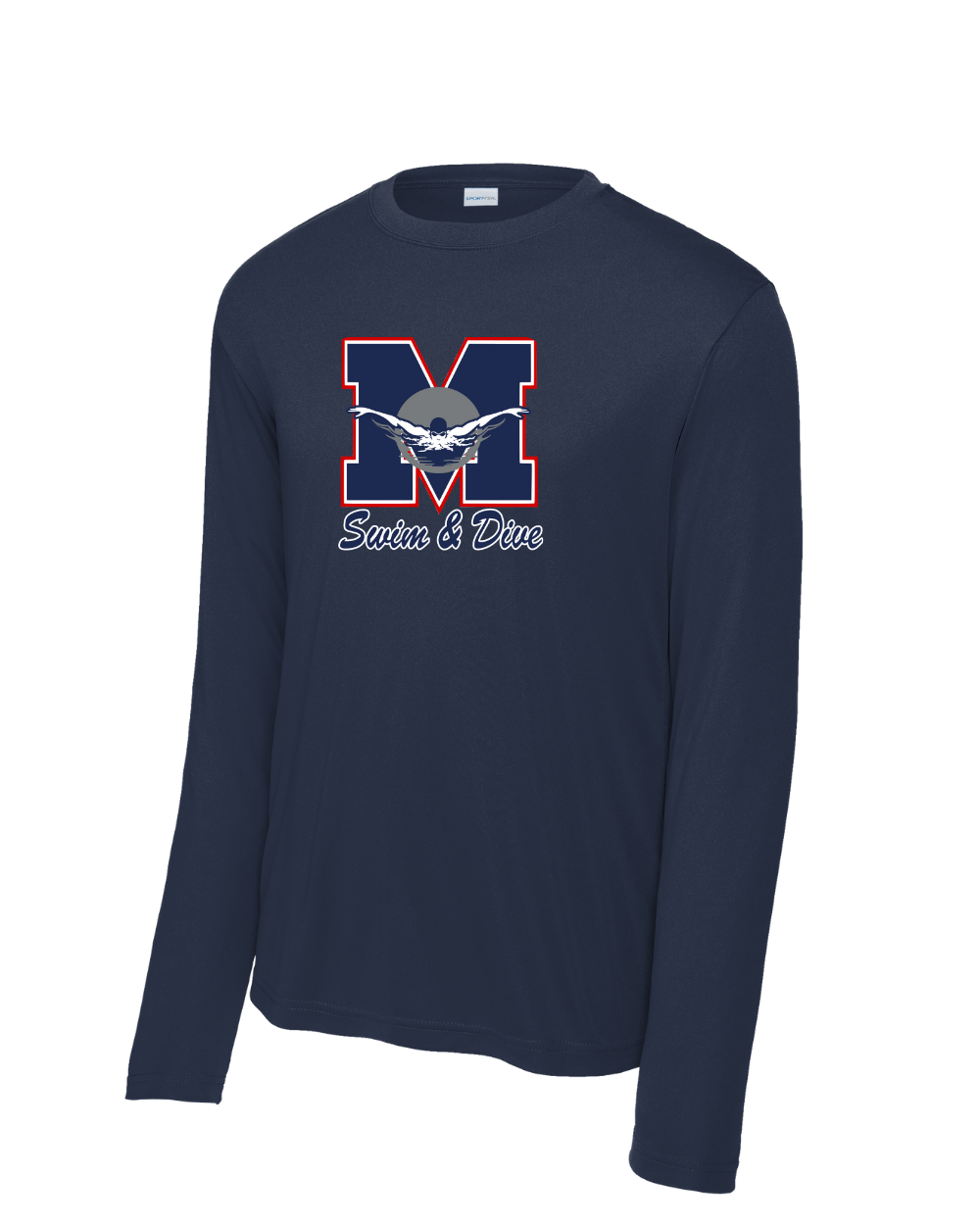 Manvel Swim & Dive- Manvel Swim Long Sleeve Performance Tee