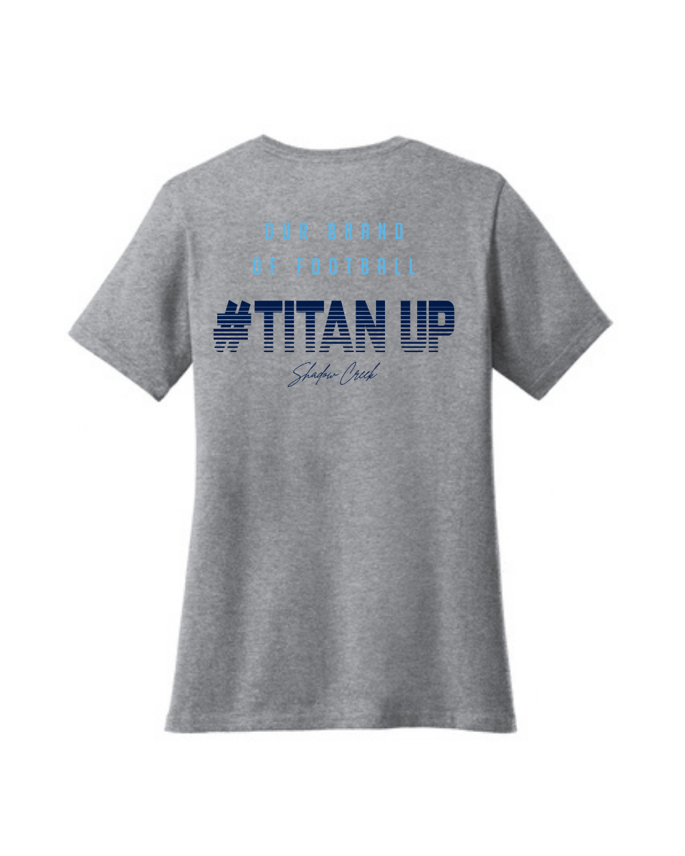 Shadow Creek Titans- Titans Football Ladies Vneck Cotton Tee