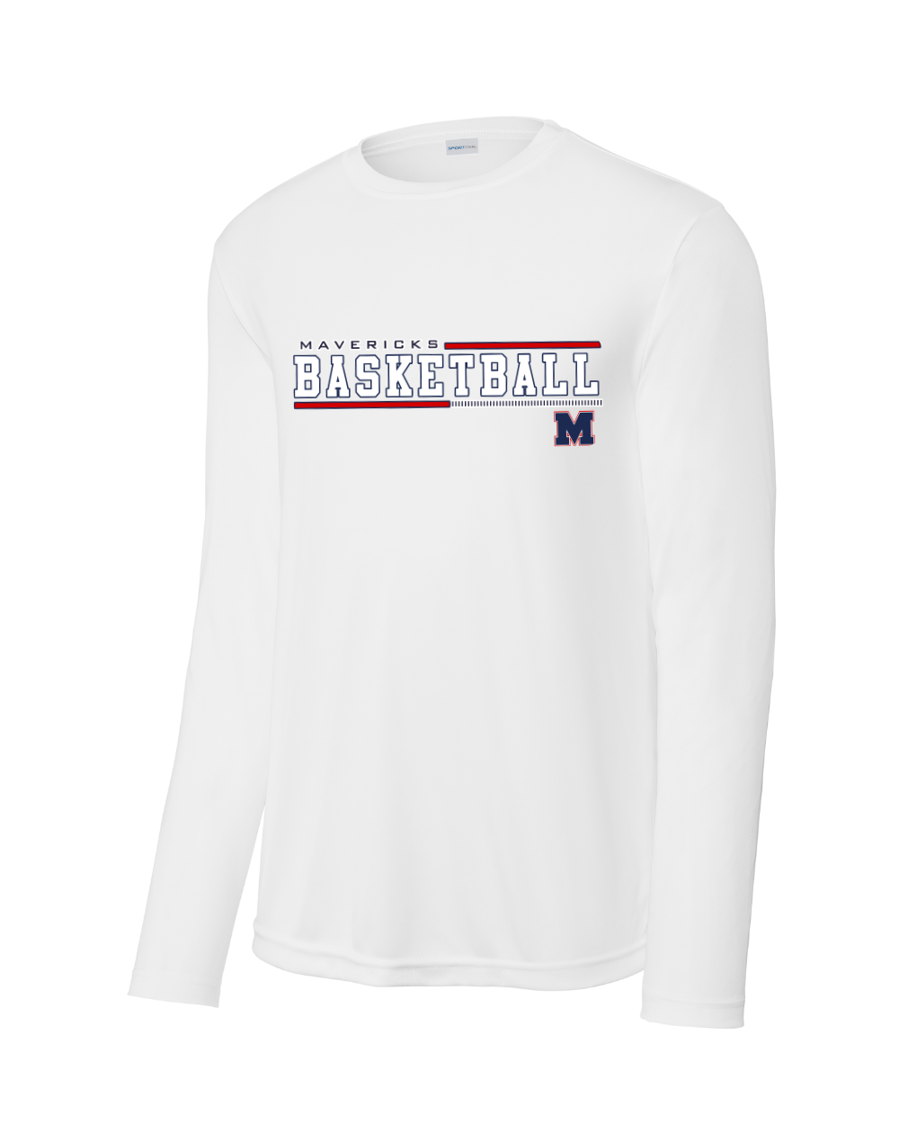 Manvel Basketball- Mavericks Basketball Long Sleeve Performance Tee