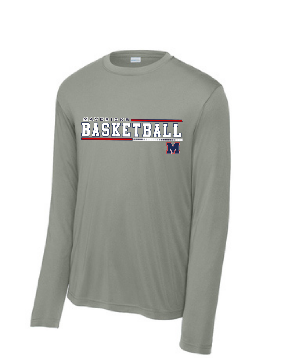 Manvel Basketball- Mavericks Basketball Long Sleeve Performance Tee