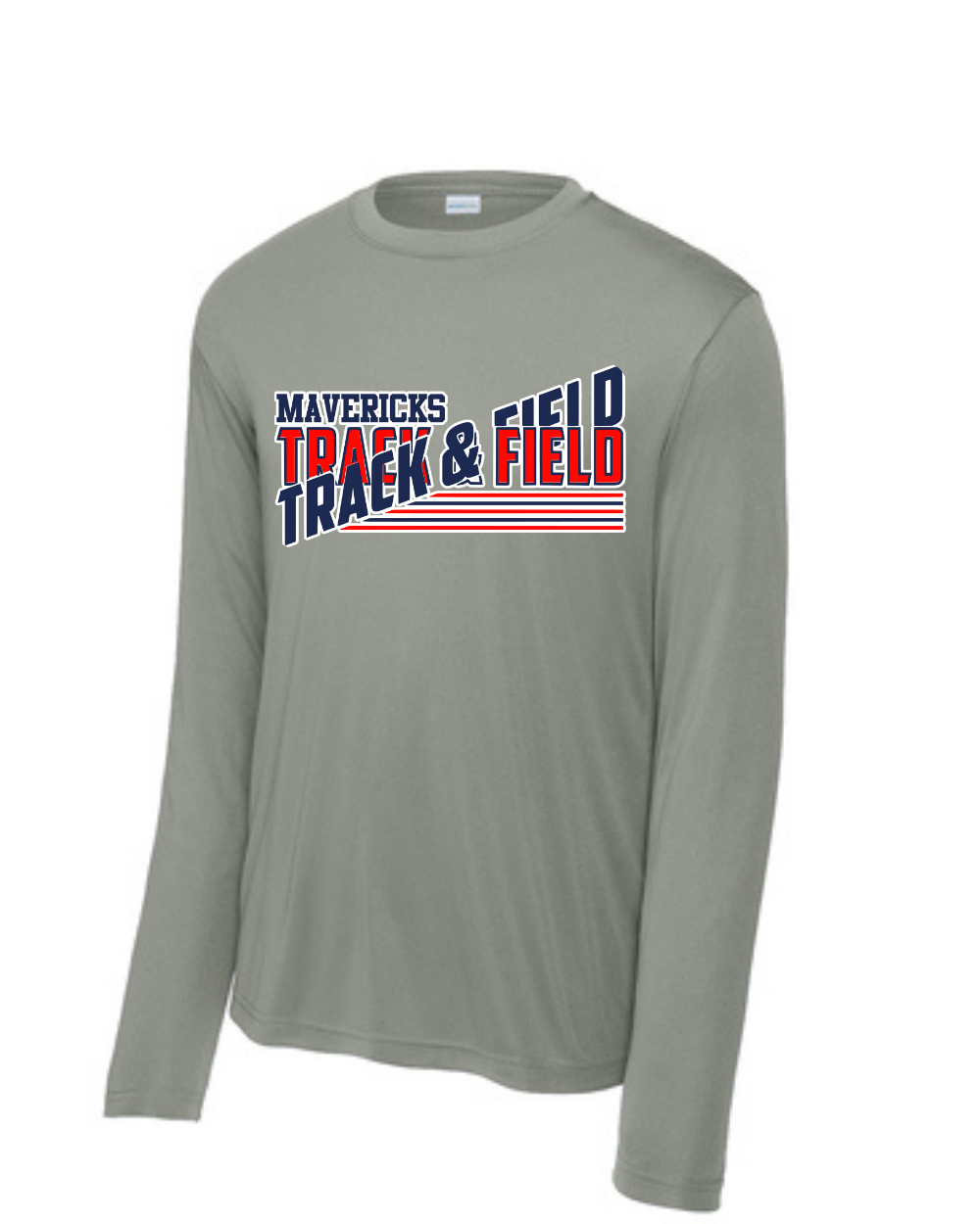 Manvel Track and Field - Mavericks Track and Field Long Sleeve Performance Tee