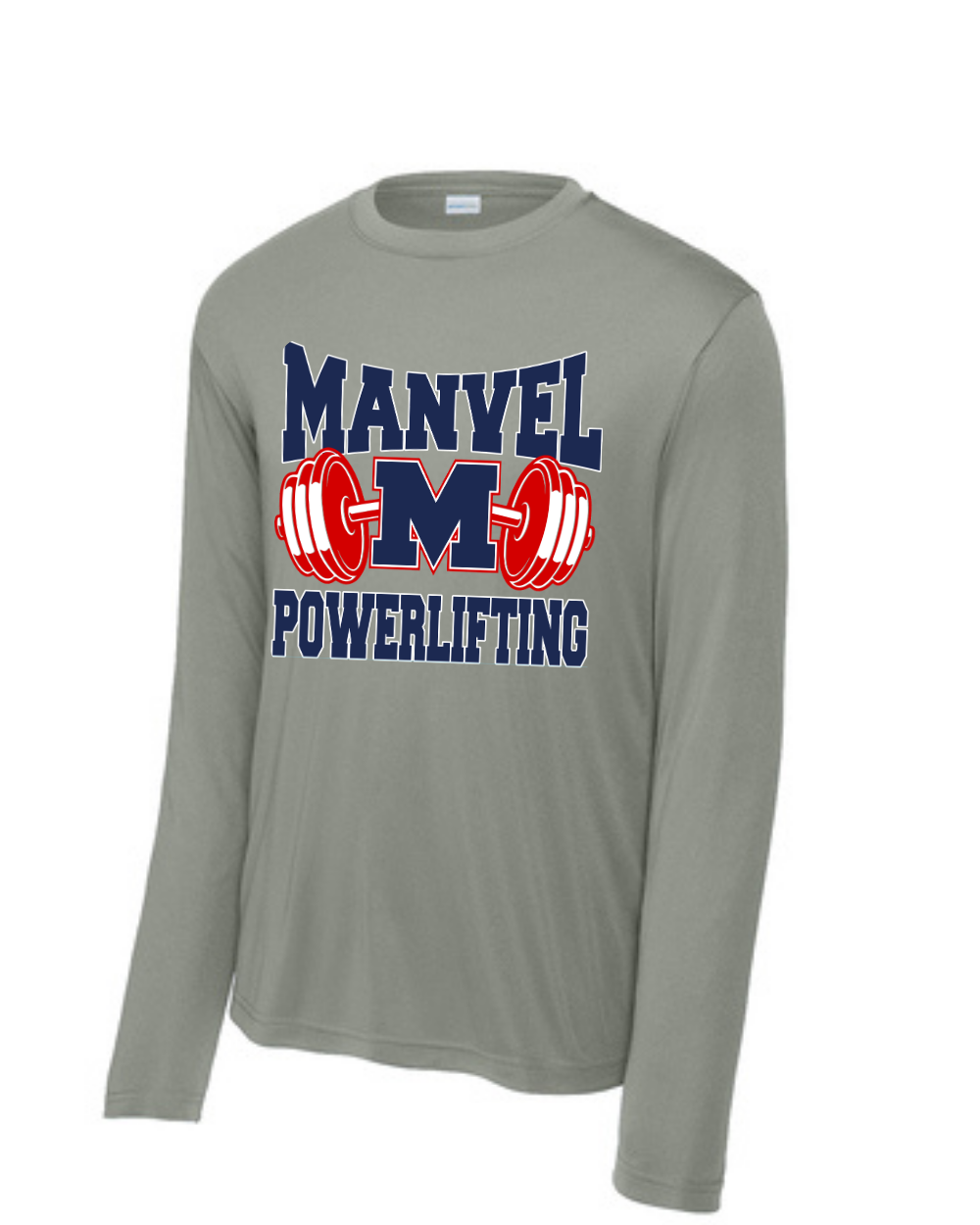 Manvel Powerlifting - Manvel Powerlifting Long Sleeve Performance Tee
