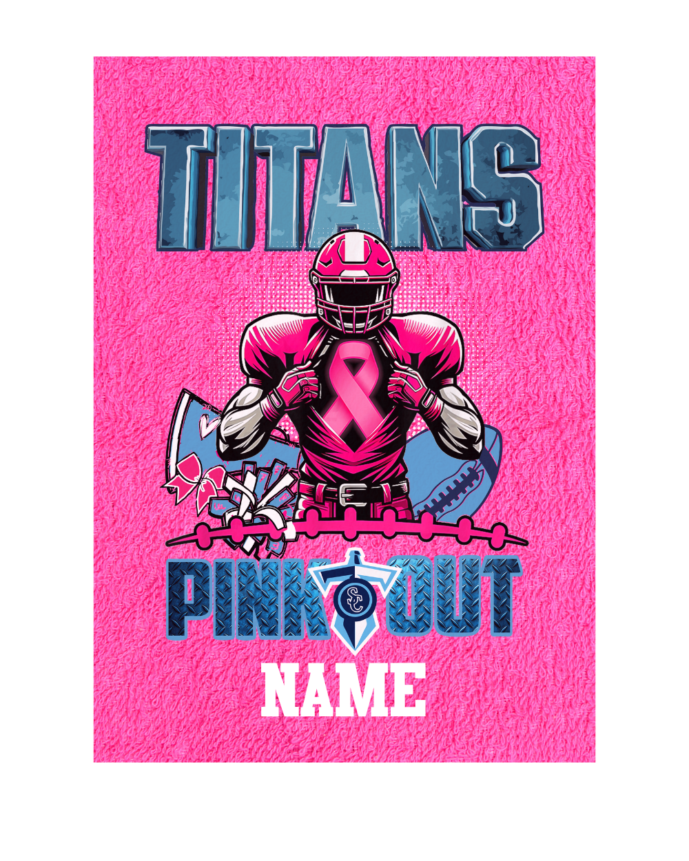 Shadow Creek Titans- Pink Out Rally towel