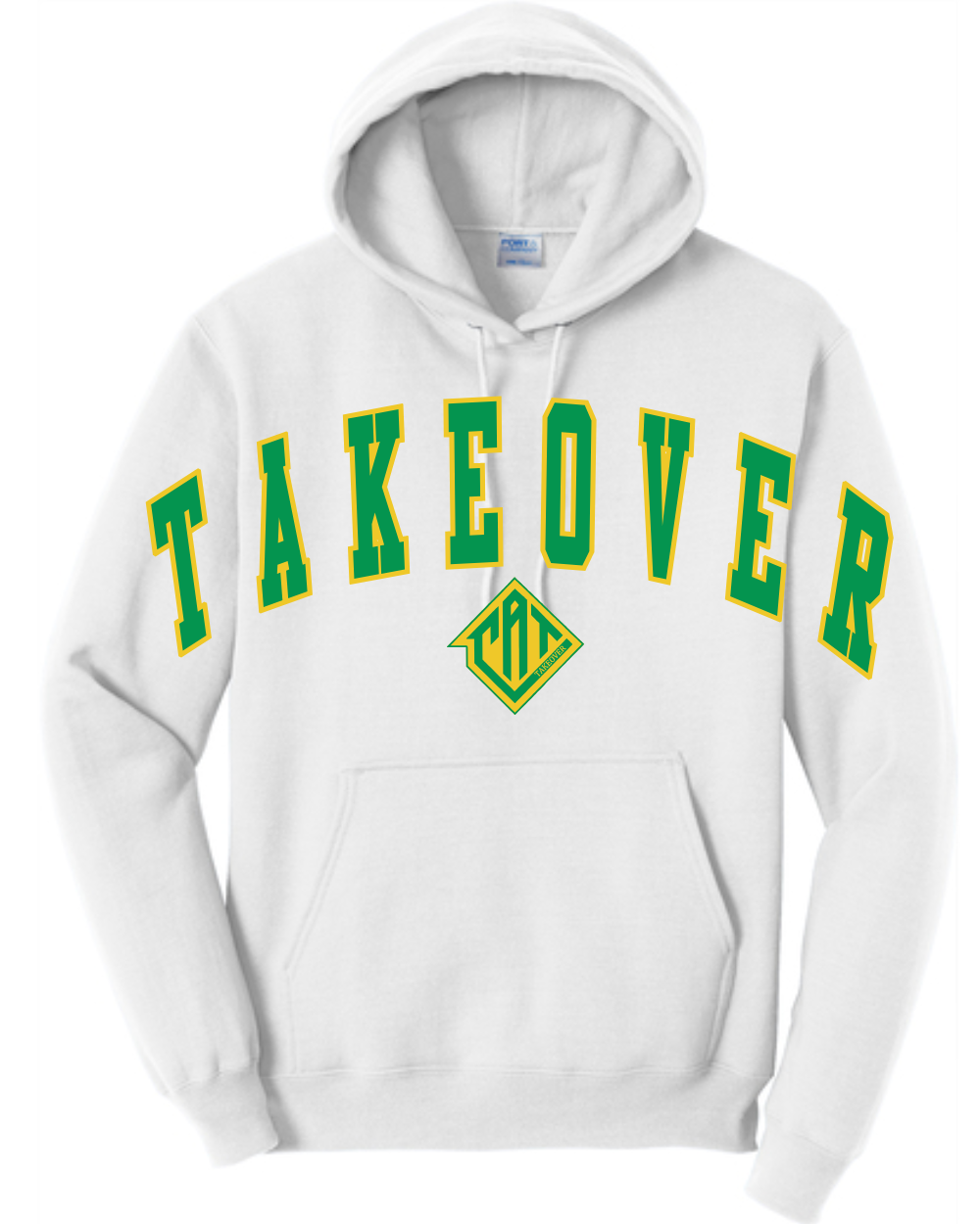 CAT Takeover- Takeover Cotton Blend Hoodie- White