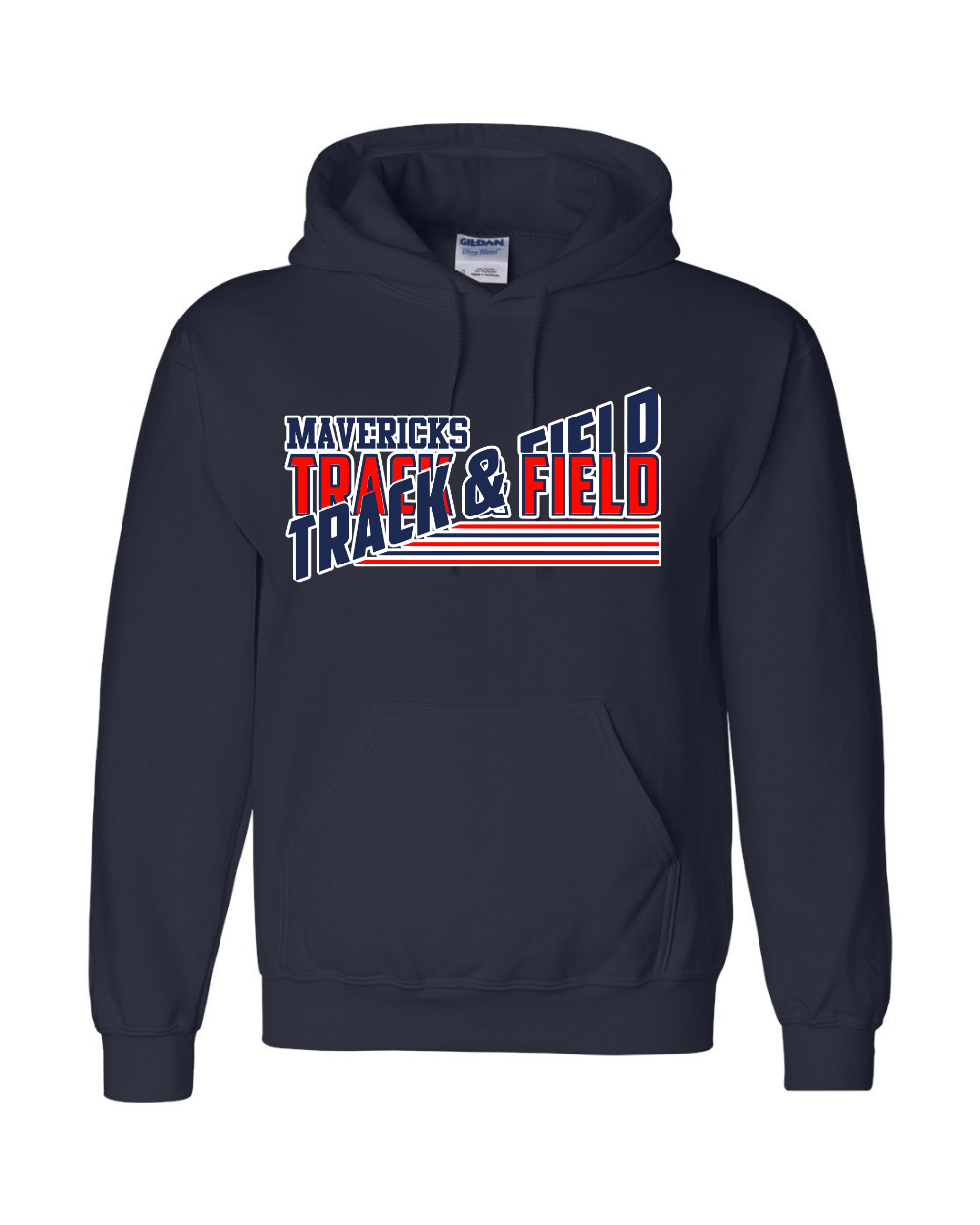 Manvel Track and Field- Mavericks Track and Field Cotton blend Hoodie