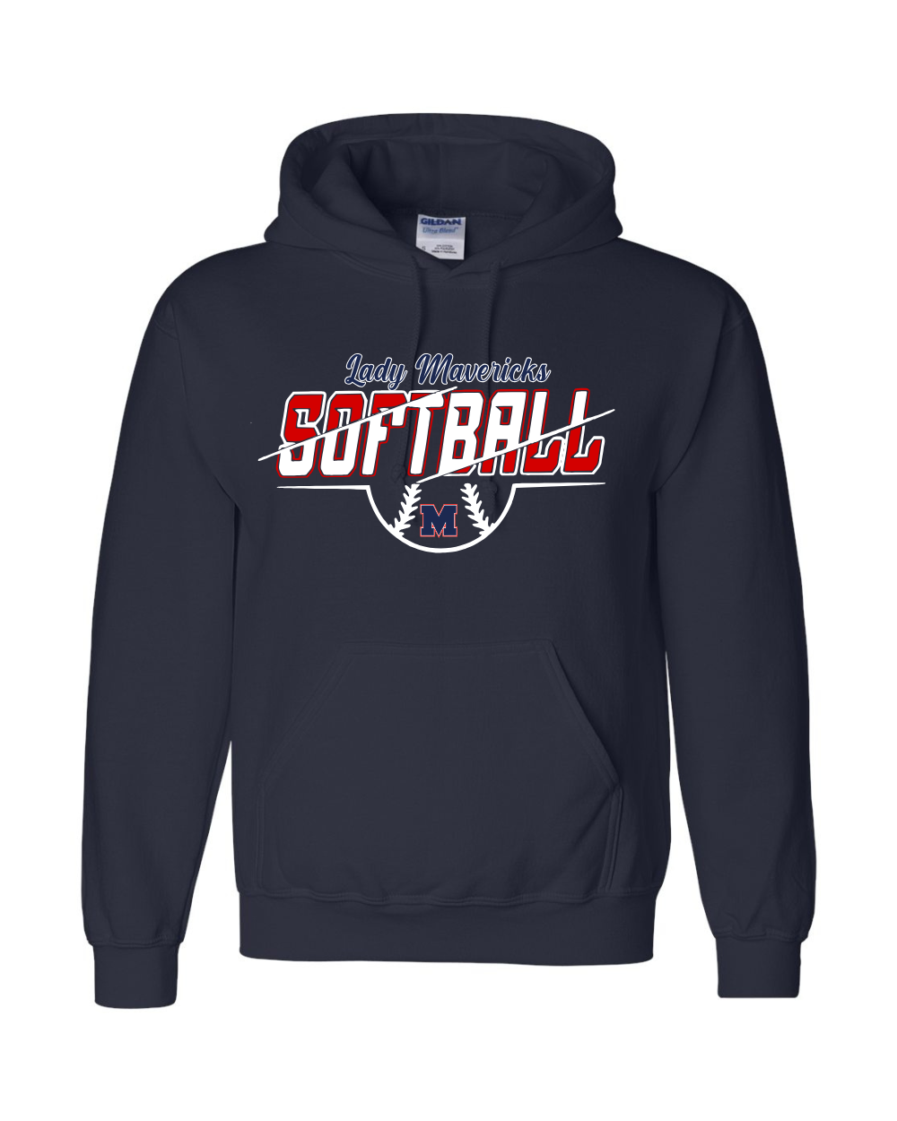 Manvel Softball- Lady Mavericks Softball Cotton blend Hoodie